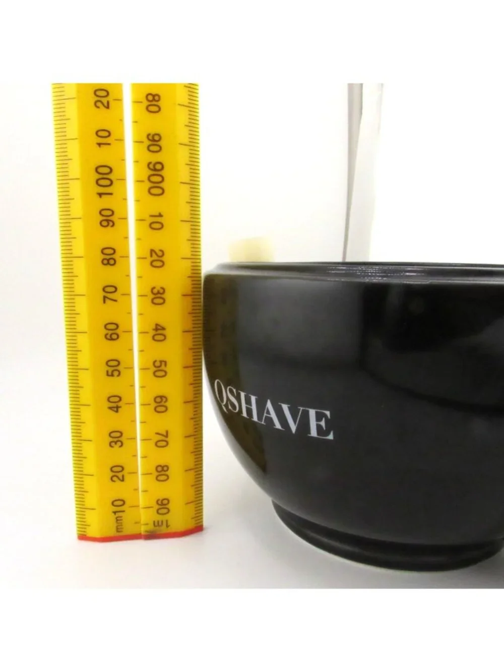 QSHAVE Cermamic Shaving Cream Warmer Scuttle Bowl, Black Men's Barber